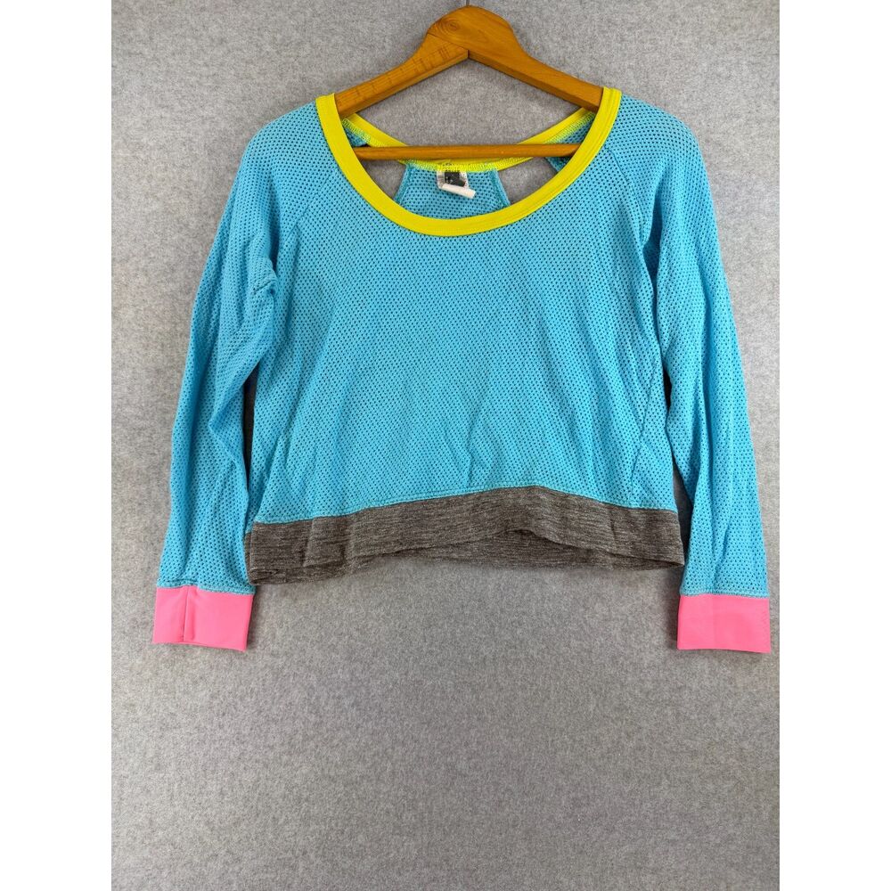 BCA by Rebecca Virtue Women’s Small Mesh Colorblock Crop Active Top 3585